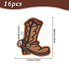 16Pcs Non-Woven Fabrics Computerized Embroidery Cloth Iron on/Sew on Patches PATC-FG0001-13-2