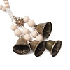 Iron Bell & Tibetan Style Alloy Pendant Decorations HJEW-JM003371-04-4
