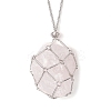 304 Stainless Steel Macrame Pouch Empty Stone Holder Necklace Making NJEW-JN05238-03-4
