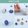 100Pcs Flat Round Stainless Steel Stud Earring Settings STAS-SP0001-61D-P-6