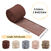 5 Rolls 5 Colors Polyester Ribbon OCOR-PH0002-74-2
