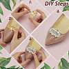 8Pcs 4 Styles Alloy Rhinestone Shoe Decoration AJEW-FG0004-36-4