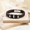 Braided Leather Cord Bracelets for Men BJEW-Z081-11P-02-1