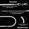 10Pcs 3mm 304 Stainless Steel Flat Snake Dome Herringbone Chain Link Bracelet for Men Women BJEW-UN0001-27-4