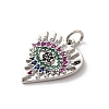 Brass Micro Pave Cubic Zirconia Pendants KK-U033-07P-02-2
