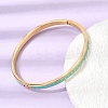 304 Stainless Steel Enamel Hinged Cuff Bangles for Women SA-CBAC920-15G-01H-2
