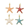 Rack Plating Brass Enamel Pendants KK-Z074-11G-1