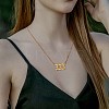 Number Pendant Necklace & Open Cuff Ring JX197A-7