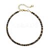 Bohemian Style Natural Labradorite & Brass Rondelle Disc Heishi Beaded Anklets FS-WG8FF45-12-1