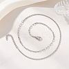 304 Stainless Steel Twisted Chain Paperclip Chain Necklaces NJEW-JN05781-01-1
