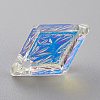Embossed Glass Rhinestone Pendants GLAA-J101-04B-001AB-4