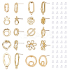   40Pcs 10 Style  Alloy Stud Earring Findings FIND-PH0008-36-2
