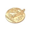 304 Stainless Steel Coin Pendants STAS-K252-19G-2
