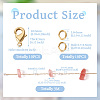 3m Natural Rose Quartz Chips & ABS Plastic Imitation Pearl Beaded Chains Necklace Making Kits CHC-TA0001-30B-3
