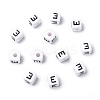 Letter Acrylic European Large Hole Beads OPDL-R050-10mm-E-2