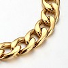 304 Stainless Steel Cuban Link Chain Bracelets STAS-O054-08-2