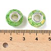 Transparent Resin Rondelle European Beads RESI-S023-24-3