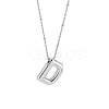 1pc Brass Chain with Alloy Letter Pendants Necklaces NJEW-LP0001-41D-P-1