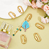 8Pcs Alloy Screw Carabiner Lock Charms FIND-UN0003-31G-2