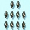 10Pcs Round Brass Magnetic Clasps with Loops KK-FS0001-34AB-7
