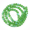 Imitate Austrian Crystal Bicone Frosted Glass Beads Strands GLAA-F029-TM3mm-A03-2