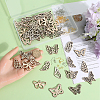 DIY Hollow Butterfly Dangle Earrings Making Kit DIY-SC0024-05-3