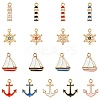 85Pcs 17 Styles Nautical Theme Alloy Enamel Pendants FIND-CJ0003-43-1