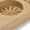 Flower Pattern Beech Wooden Press Mooncake Mold LS-WOOD-K010-04A-3