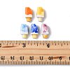 10Pcs 5 Colors Handmade Porcelain Beads PORC-FS0001-38-5