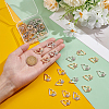 48Pcs 2 Colors Alloy Rhinestone Links/Connectors FIND-UN0016-40-3