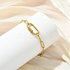 304 Stainless Steel Oval Link Bracelets BJEW-JB13935-1