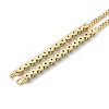 Brass Micro Pave Cubic Zirconia Box Chain Slider Bracelet Makings KK-P233-10G-01-4