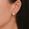 10Pairs 10 Colors Opaque Resin & Walnut Wood Stud Earring Findings MAK-CJ0001-11-6
