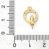 Brass Micro Pave Clear Cubic Zirconia Fold Over Clasps KK-G505-12G-3