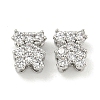 Brass with Clear Cubic Zirconia Charms KK-Q820-22P-1