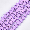 Spray Painted Non-magnetic Synthetic Hematite Beads Strands G-T116-21-09-1