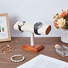 T-Shaped Bar Wood Covered with Faux Suede Bracelet Display Stands BDIS-WH0007-07A-2
