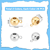 40Pcs 2 Colors Ion Plating(IP) 304 Stainless Steel Tube Bails STAS-UN0055-88-3