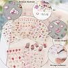 5Pcs 5 Style PET Plastic Decorative Sticker MRMJ-SP0001-25-4