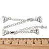 Brass Micro Pave Cubic Zirconia Chain Extender with Glass KK-U052-20P-3