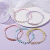 5Pcs Natural Mixed Stone Chips Braided Bead Bracelet Sets BJEW-JB09869-01-5