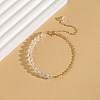 Elegant Glass Beads Link Bracelets UY2615-4-1