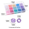 450Pcs 15Colors Transparent Plastic Beads KY-YW0001-49-3