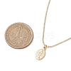 Brass Ball Chain Oval Virgin Mary Pendant Necklaces for Women NJEW-JN05120-3