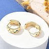 Brass Micro Pave Cubic Zirconia Hoop Earrings EJEW-H152-01D-G-3