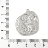 304 Stainless Steel Ancient Coin Owl Pendants STAS-S186-02P-3