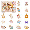 32Pcs 4 Style Alloy Enamel Pendants ENAM-BT0001-14-2