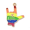 Rainbow Color Alloy Enamel Pendants LS-ENAM-G208-19KCG-1