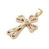 Brass Micro Pave Cubic Zirconia Pendants KK-A212-02C-G-2