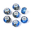 Transparent Resin Rondelle European Beads RESI-N044-01K-1
